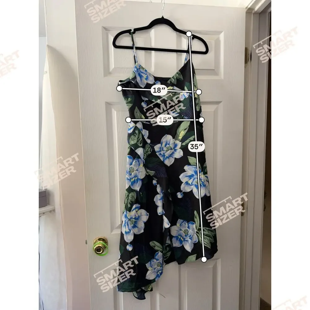 Blue Floral Dress By Banana Republic Size 8 - Picture 4 of 7